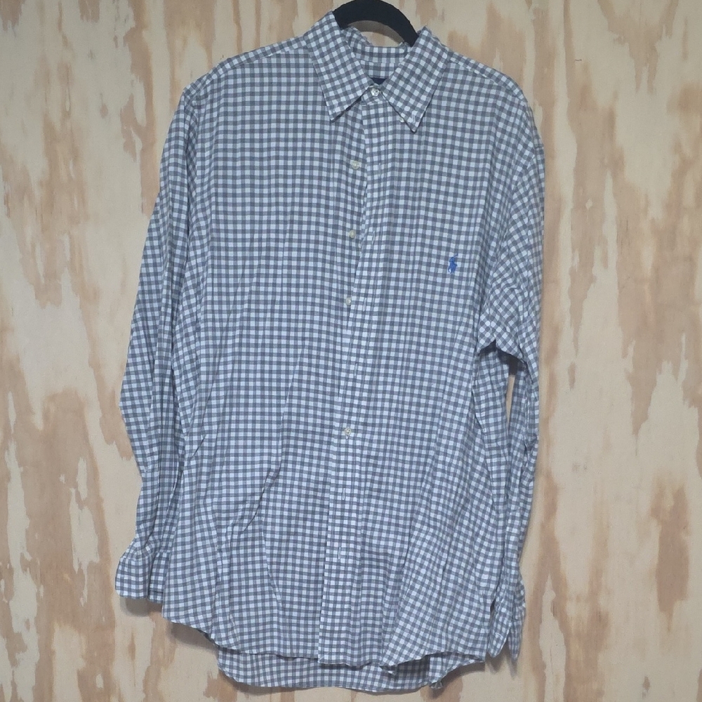 Polo Ralph Lauren Blue and White Checkered Shirt